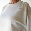 Bisiklet Yaka zincir Detaylı Sweatshirt